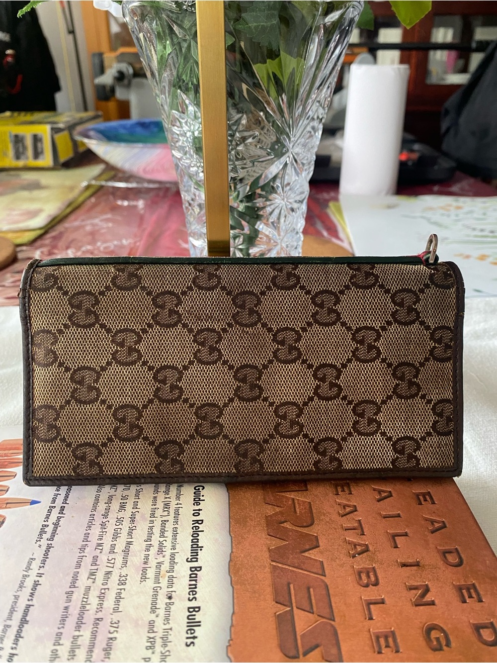 Gucci gg vintage Canvas long wallet